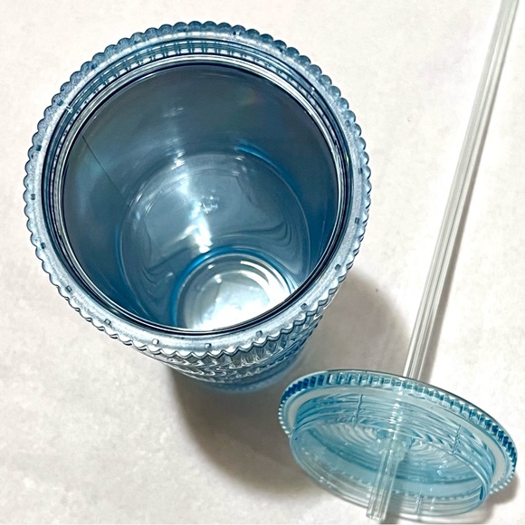 Starbucks Iridescent Mermaid Scale Cold Cup Tumbler with Straw 24oz Blue - Picture 9 of 13